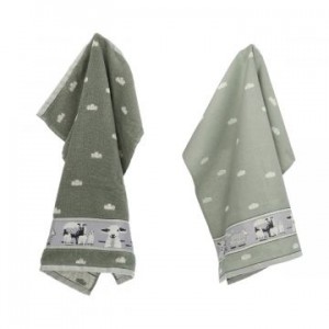 Theedoek - Schaap - Groen